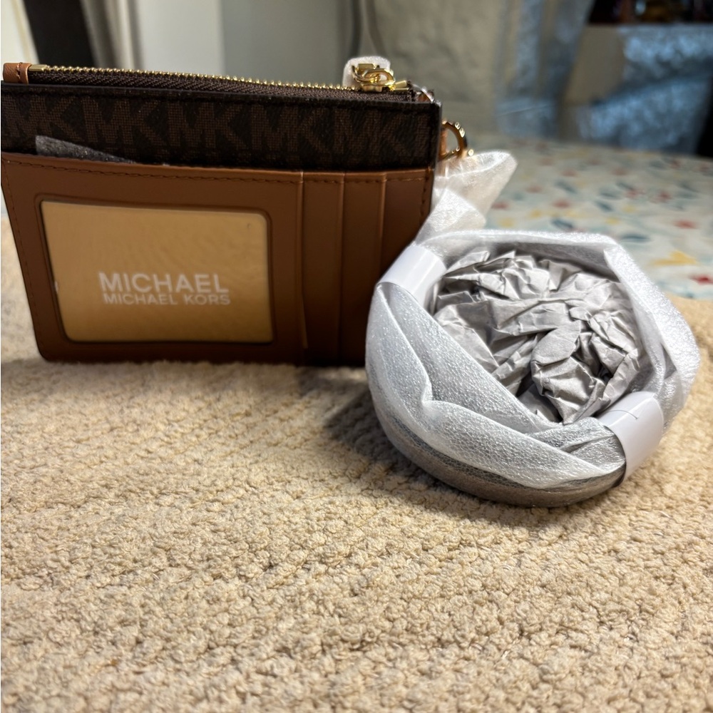 Michael Kors Dark Brown Monogram Pouch - Picture 3 of 6